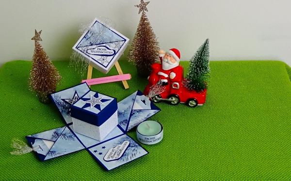 Explosionsbox- Geschenkbox zu Weihnachten / Geschenkbox / Verpackung für Geld / Geschenkbox zu Weihnachten/ Geldgeschenk